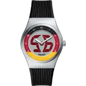 Fossil Reloj analógico 'ARCHIVAL BIG TIC - Germany' curry / rojo / negro / plata