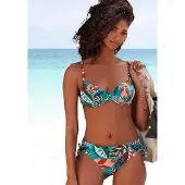 Buffalo Braga de bikini turquesa / azul claro / caqui / salmón
