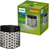 Philips , lámpara de pared Hara, 3,8 W, color negro, plástico, clase III, moderna, ideal para garaje, jardín, terraza, con sensor de movimiento y sensor de luz diurna/nocturna