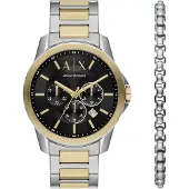 Armani Exchange Reloj analógico oro / negro / plata / blanco