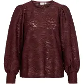 Vila Blusa De Manga Larga Fina O-neck Top