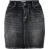 KOROSHI Falda negro denim