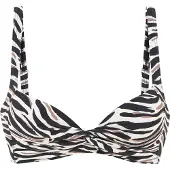 LASCANA Top de bikini crema / marrón / negro