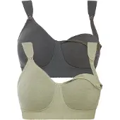 Bonprix Sujetador de lactancia gris moteado / verde moteado