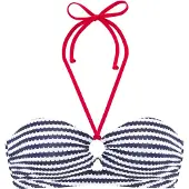 s.Oliver Top de bikini navy / rojo oscuro / blanco