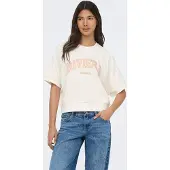ONLY Sudadera 'ONLDaze' ecru / amarillo claro / blanco natural