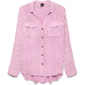 Vero Moda Blusa 'VMBUMPY' rosa claro / blanco