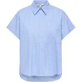 ONLY Blusa 'ONLKeri' azul claro / gris / blanco