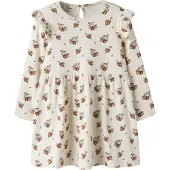 Lil´ Atelier Vestido 'NMFGAYO' chocolate / oliva / rosa / blanco natural