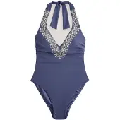 Next Traje de baño crema / zafiro
