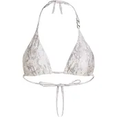 Karl Lagerfeld Top de bikini ' Triangel-Bikini-Oberteil ' gris / blanco