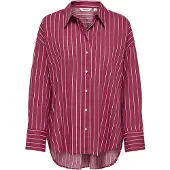 ONLY Blusa 'ONLOREGON' rojo oscuro / negro / blanco