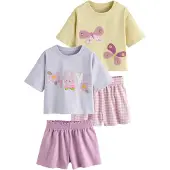 Next Pijama amarillo claro / kiwi / lavanda / altrosa