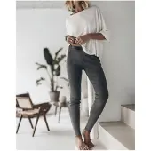 Mikuta The Dark Ribbed Leggings Talla: L | Leotardos Outlet | Mujer
