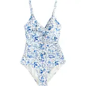 Next Bañador moldeador navy / blanco