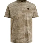 PME Legend Camiseta 'T-shirt in soft jersey with allover print' oliva