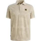 PME Legend Camiseta 'Polo shirt in piqué with allover print' beige