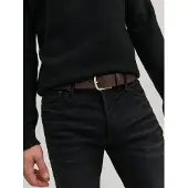 Jack & Jones Cinturón 'Harry' marrón oscuro