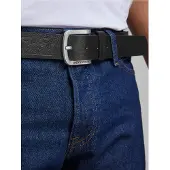 Jack & Jones Cinturón 'Harry' negro / plata