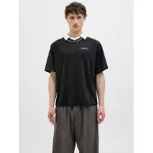 Jack & Jones Camiseta negro / blanco