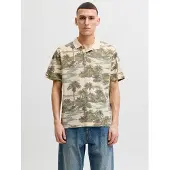 Jack & jones Premium Camiseta 'JPRBLUHawaii' arena / oliva / verde pastel / verde oscuro