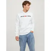 Jack & Jones Sudadera 'Corp' rojo / negro / blanco