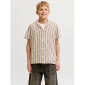 JACK&JONES JUNIOR Junior Camisa beige / azul claro / negro / blanco