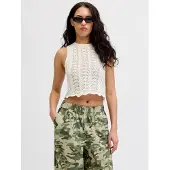 JJXX Top de punto 'JXZURI' blanco