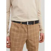 Jack & jones Cinturón 'Stockholm' negro / plata