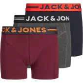 JACK&JONES JUNIOR Junior Calzoncillo 'Jaclichfield' gris / naranja / rojo vino / negro
