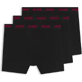 HUGO Calzoncillo boxer rojo / negro