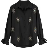 Imily Bela Blusa azul / oro / negro / blanco