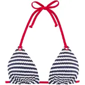 s.Oliver Top de bikini navy / rojo sangre / blanco