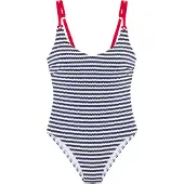 s.Oliver Traje de baño marino / rojo oscuro / blanco
