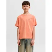 JACK&JONES JUNIOR Junior Camiseta 'JCOETERNA' naranja / langosta / blanco
