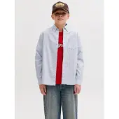 JACK&JONES JUNIOR Junior Camisa azul claro / negro / blanco