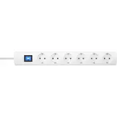 Kopp 233002019, 5 metros, Interior, IP20, Blanco, Termoplástico, 6 enchufes