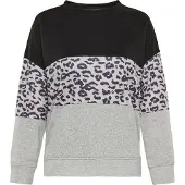 FELIPA Sudadera 'Fashion Look' gris / gris moteado / negro
