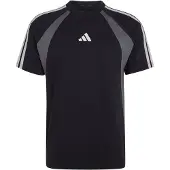 Adidas Camiseta funcional 'Seasonal Essentials Colorblock' verde oscuro / negro / blanco
