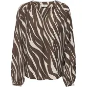 ONLY Blusa 'JDYHolly' marfil / marrón oscuro