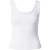 GUESS para mujer. W6YP51K4539 Top de tirantes con logo blanco (L), Casual, Algodón, Sin mangas / Tirantes, outlet 2026.