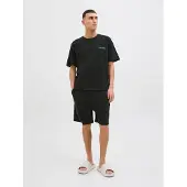 Jack & Jones Pijama corto 'JACEVEREST' negro / blanco