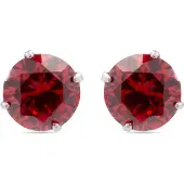 Luxenter Pendientes 'Yedia' rojo oscuro