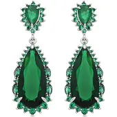 Luxenter Pendientes 'Cakrolm' verde