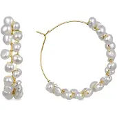 Luxenter Pendientes 'Milba' blanco perla