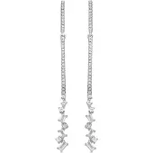 Luxenter Pendientes 'Zener' gris plateado