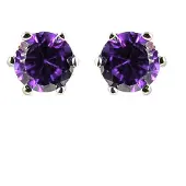 Luxenter Pendientes 'Yedia' lila oscuro