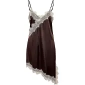 Noisy May Vestido marrón / blanco