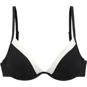 LASCANA Top de bikini negro / blanco