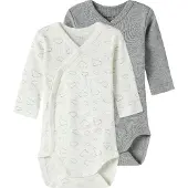 Name it Pijama entero/body gris moteado / offwhite